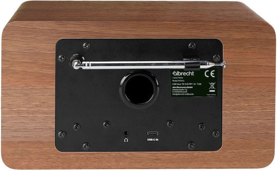 Albrecht DR 863 Ретро Настолно Радио с Мрежово Захранване DAB+ с Bluetooth Кафяв