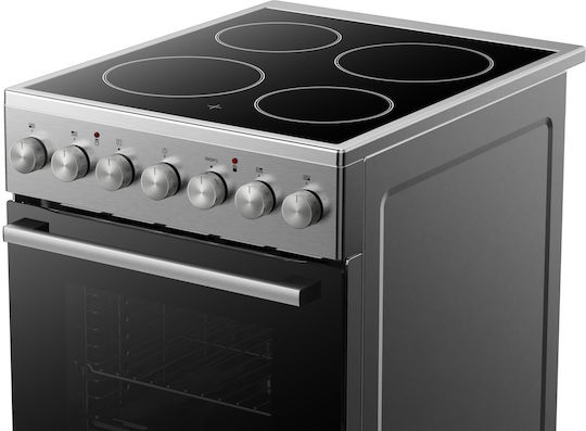 Crown Печка 53lt с Керамични Плотове Ш50см. Inox