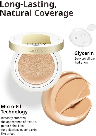 Missha Glow Cushion Cushion Foundation SPF40 Light Beige 14gr
