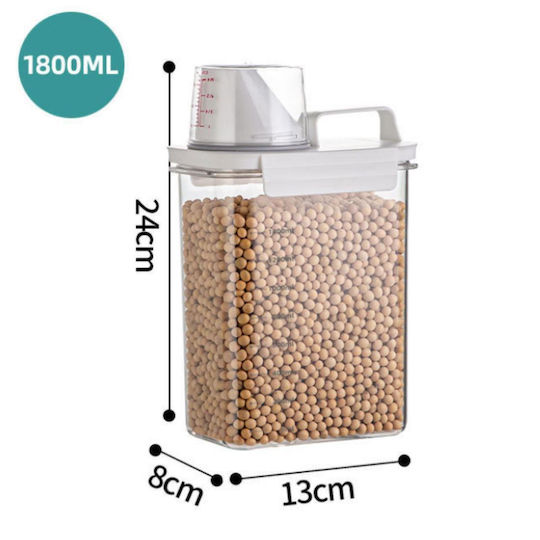 Animal Plastic Food Storage Container for Dog & Cat 1.8lt 13x8x24cm