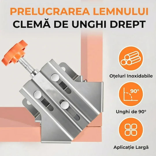 Abyz Morsă Reglabilă Pentru Colț De 90 De Grade Cu Maxilar Pivotant Din Oțel Inoxidabil Pentru Tâmplărie Sudură