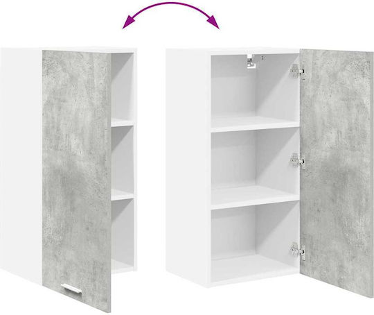 Dulap Suspendat Cu Blat De Lucru Gri 40x31cm