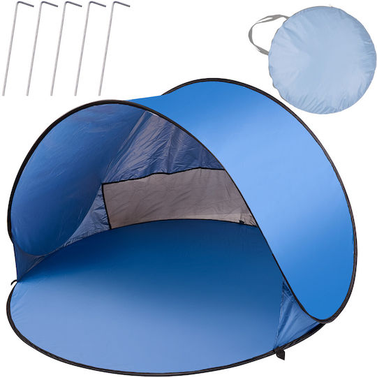 ikonka Pop Up Strandzelt Blau