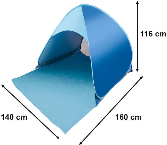 ikonka Pop Up Strandzelt Blau