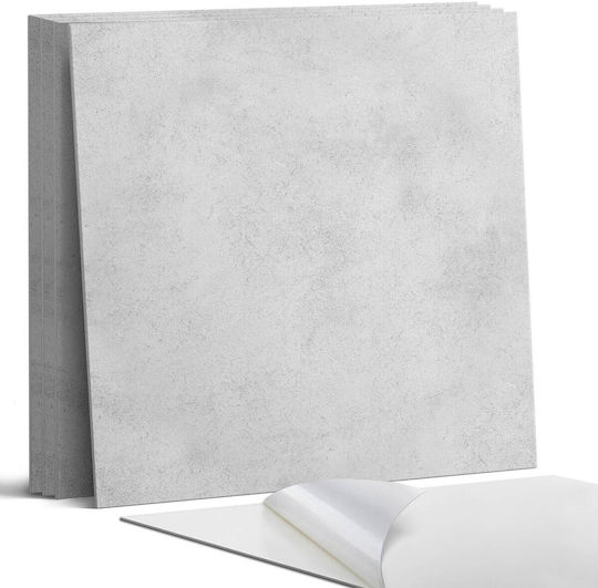 Set of PVC Tile Stickers Raw Concrete Texture 4x50x50 Pcs