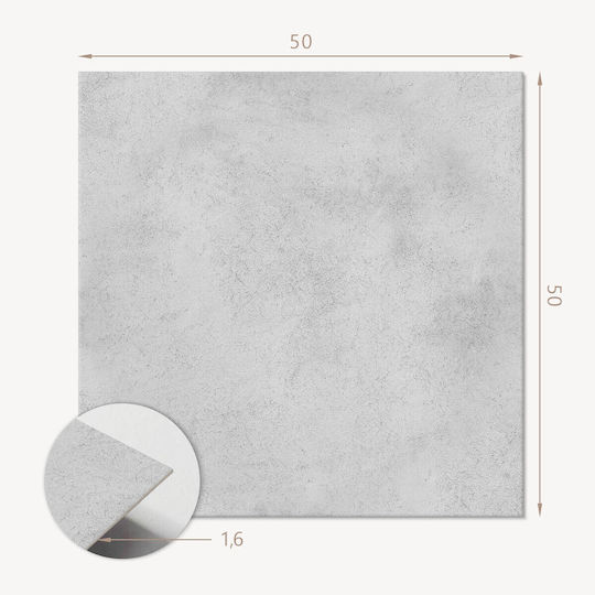 Set of PVC Tile Stickers Raw Concrete Texture 4x50x50 Pcs