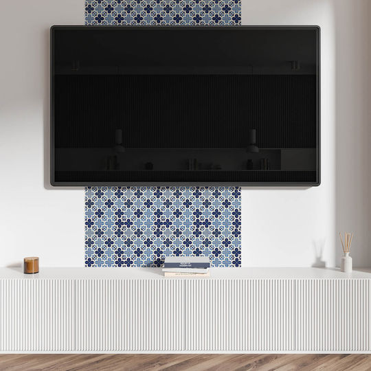 Vinyl Tile Set Kitchen Or Bathroom Decoration Geometric Flower Pattern 10x40x20 Cm