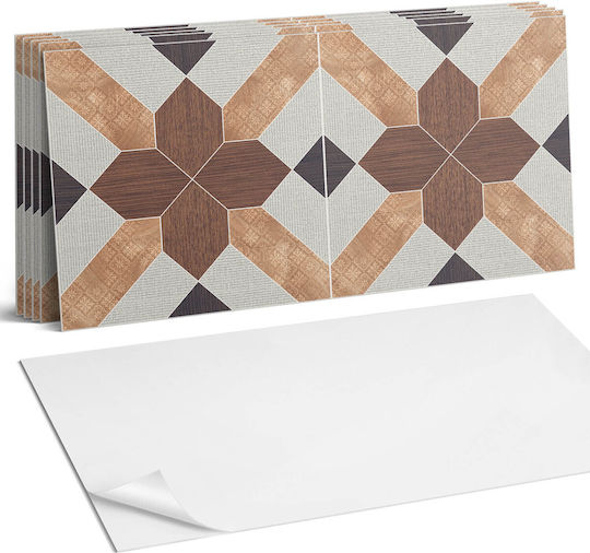 Set de Plăci de Vinil Imprimare Gata de Montaj Model Geometric 6x60x30 Bucăți