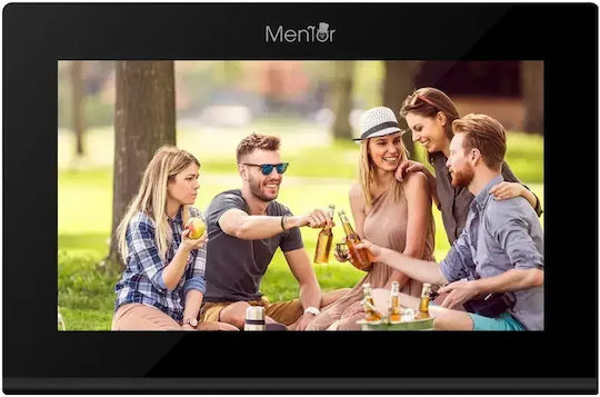 Interfon Video Smart Wi-Fi Ai Pentru 2 Familii Mentor Svk273b 2 Fire 7 Inch Ips 2mp Fhd Card Pin Tuya Ip65 Negru