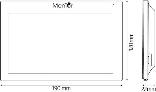 Smart Video Intercom Mentor Svkpoe71b Wi-Fi Recunoaștere Facială Cat5 7 Inch Ip Dhcp 3mp Ik07 Negru