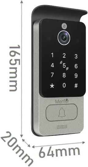 Interfon Video Smart Wi-Fi AI cu 2 Fire Mentor Svk271b 7 Inch Ips 2mp Fhd Card Pin Tuya Ip65 Negru