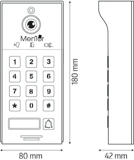 Ai Smart Wi-Fi Video Interfon 1 Familie Mentor Svk2104w 2 Fire 10 Inch Ips 2mp Fhd Pin Card Tuya Ip65 Alb