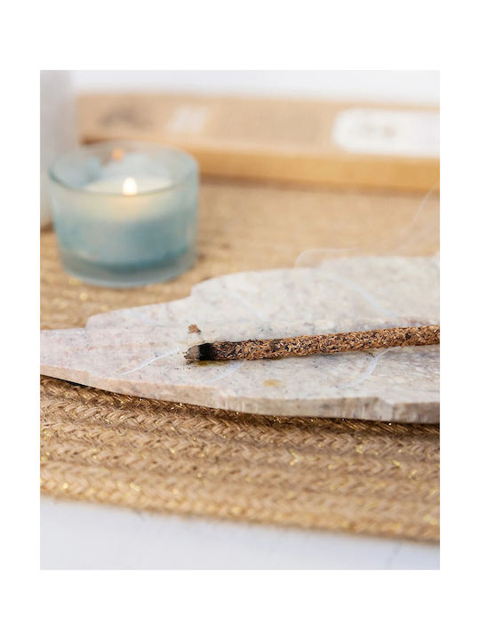 Bază din Piatră pentru Bețișoare Aromatice Sau Conuri Formă de Frunză Leaf Natural 25cm