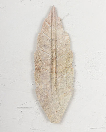 Stone Base for Incense Sticks or Cones Leaf Shape Leaf Natural 25cm