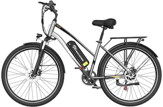 Evercross EK28S 28" Ασημί Ηλεκτρικό Ποδήλατο Πόλης