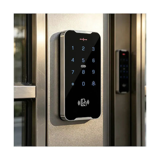 Mentor Tastatură de control acces iluminată cu touch Acs028 Ip68 71mm 3000 utilizatori 2 în 1 Pin + Card Rfid 125khz Montată pe suprafață din zinc