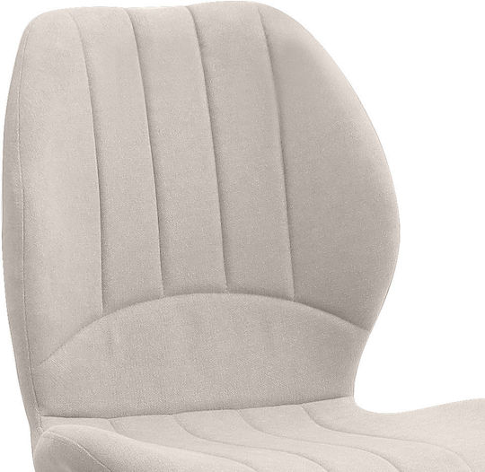 Valena Dining Chair with Fabric Upholstery Cream 48x58x87cm