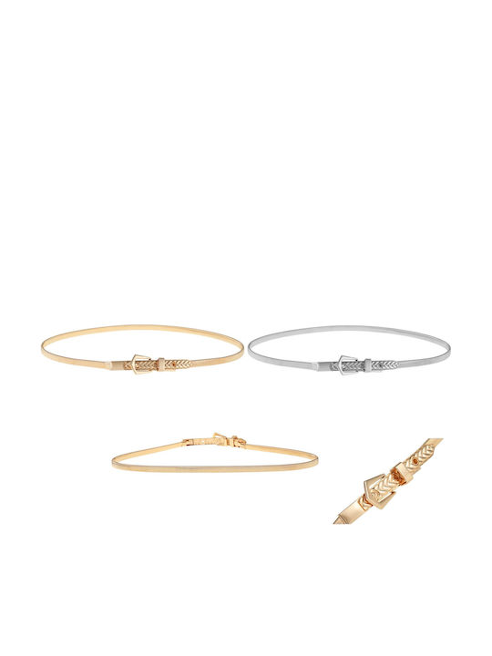 Elastische Damen Gürtel Kette Gold