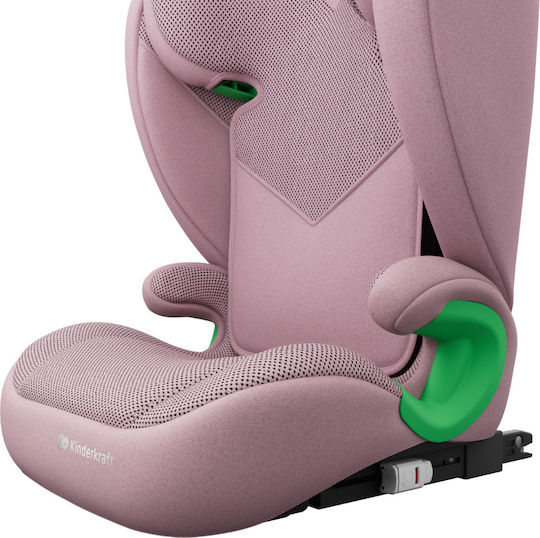 Kinderkraft Junior Fix 2 Plus Καθισματάκι Αυτοκινήτου i-Size με Isofix Pink 15-36 kg