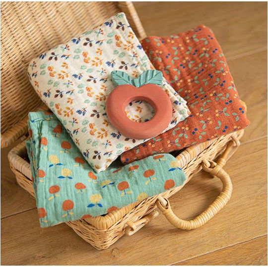 Moulin Roty Apple Teething Ring from Rubber for 0 m+