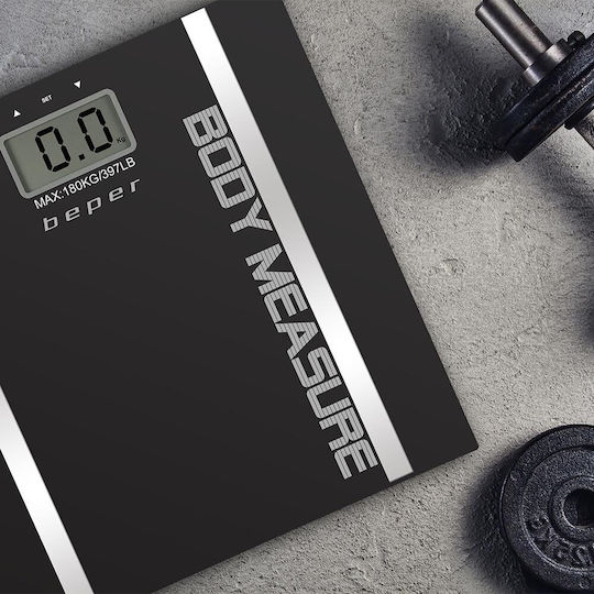 Beper Ψηφιακή Ζυγαριά 150kg με Λιπομετρητή Μαύρη 40.808A