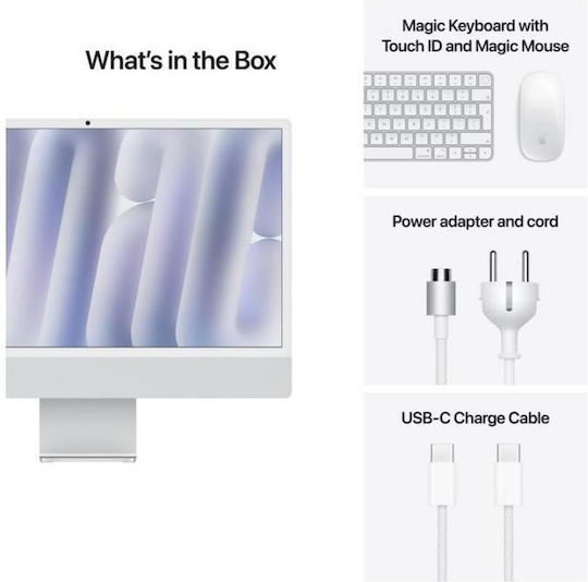 Apple IMac 24" 2024 (M4-10-Core/32GB/1TB SSD/10-Core GPU/macOS) Silver International English