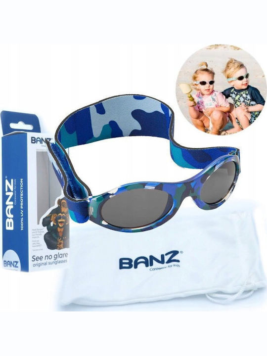 Banz Unbreakable Oval Baby Kids Sunglasses Blue for 2-5 Years