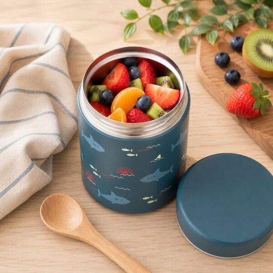 Fresk Baby Thermos für Lebensmittel Edelstahl Hai 500ml