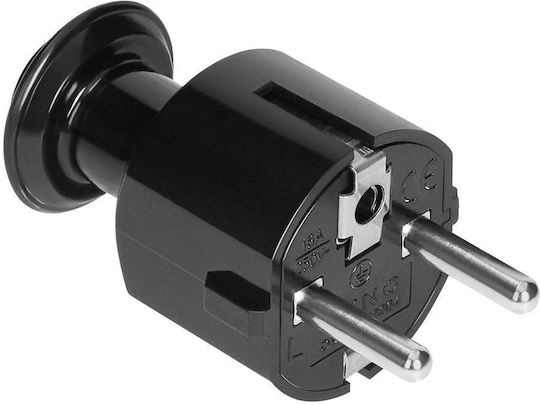 Mufă Dreaptă Uni-Schuko 16A 230V Neagră
