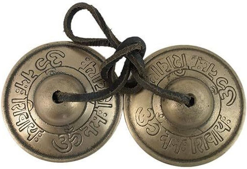Χειροποίητα Κύμβαλα Διαλογισμού Meditation Cymbals Χαραγμένο Σχέδιο Om 6,7cm