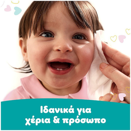 Pampers & Clean Servetele umede bebelusi fără alcool și fără parabeni 2x80 buc