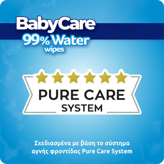 BabyCare 99% Wasser Baby-Feuchttücher mit 99% Wasser ohne Alkohol & Parabene 3x72 Stück pro Packung