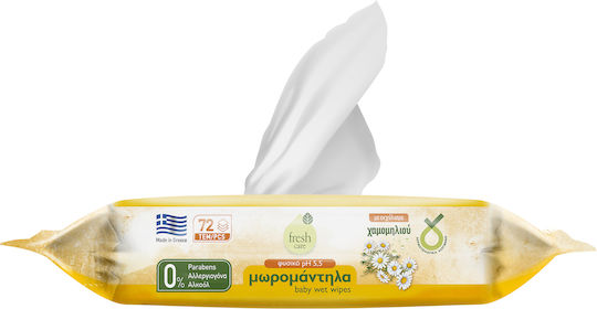 Fresh Care Servetele Umede Bebelusi Fără Alcool și Fara Parabeni 72 Bucăți