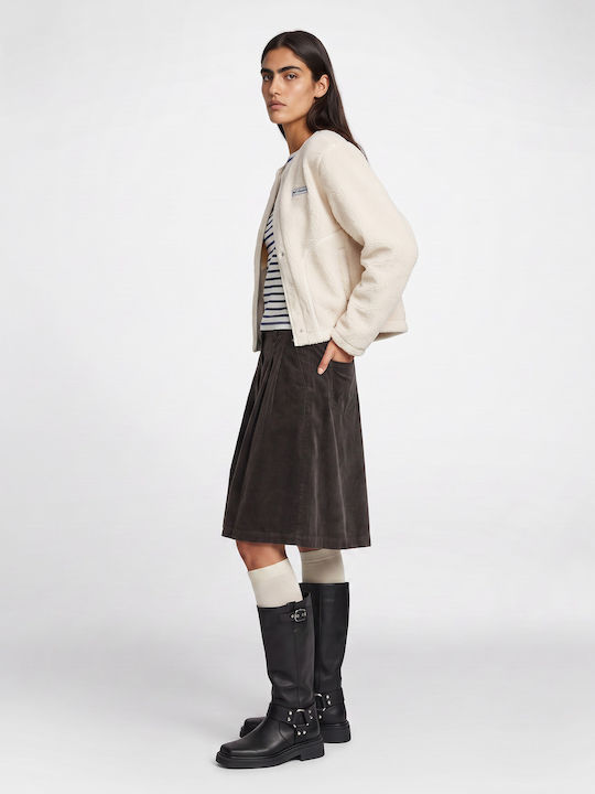 Damen Strickjacke mit Knöpfen Beiges