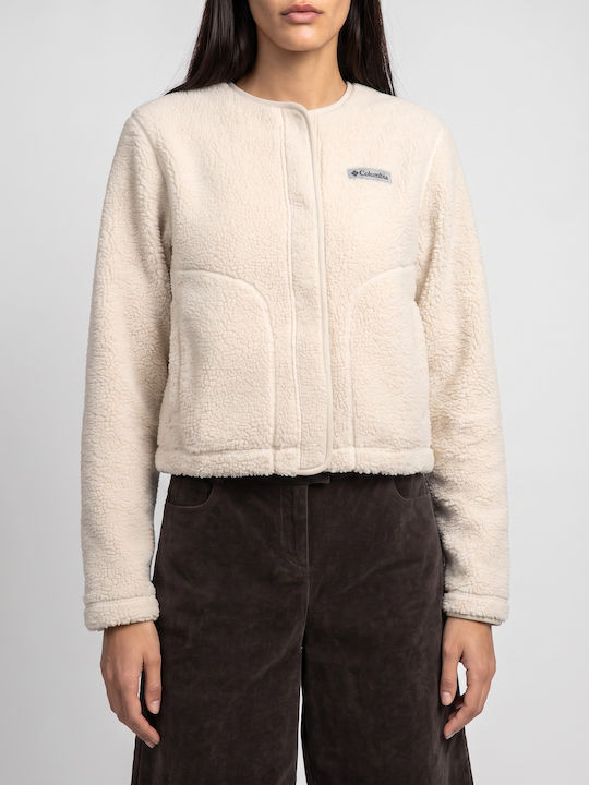 Damen Strickjacke mit Knöpfen Beiges