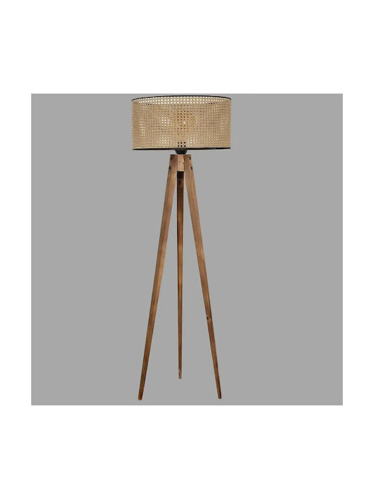 Lampă de podea Wood Textile nuc-bej Homs 153 cm 40006