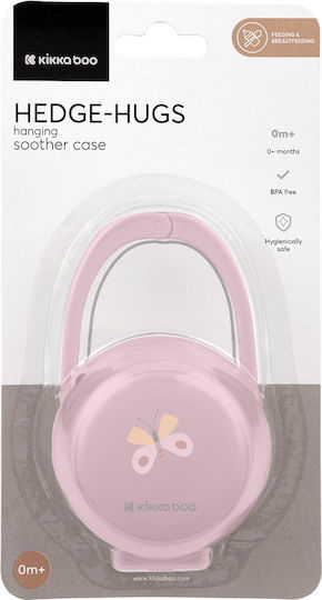 Kikka Boo Case Pacifier Hedge Hugs Pink