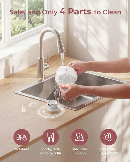 Momcozy M5 Tragbares Doppel Milchpumpe Strom Gray
