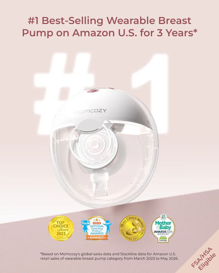 Momcozy M5 Smart Ηλεκτρικό Διπλό Θήλαστρο Χωρίς BPA Γκρι