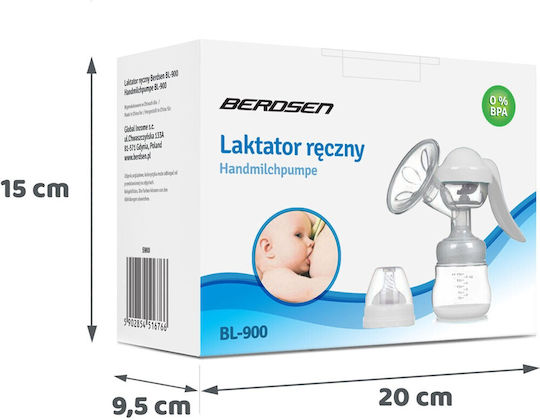 Berdsen Pompa de sân simplă manuală Fără BPA Alb 150ml