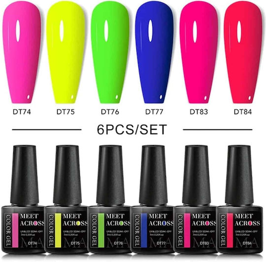 Set Uv Gel Set 6 Lacuri De Unghii Set Cu Pilă De Unghii