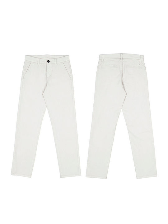 Kinder Hose Chino Stoff weiß Basic