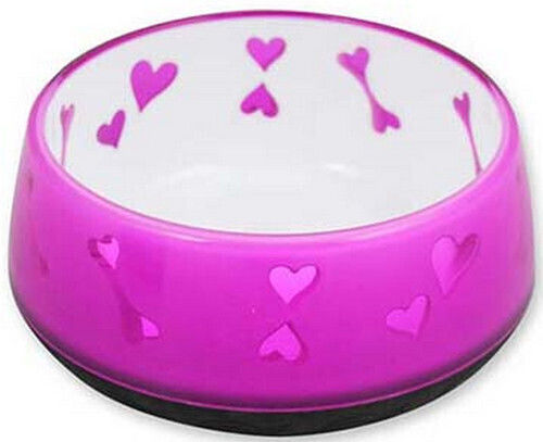 All For Paws Love Bol Plastic Pentru Mâncare Și Apă Pentru Câine Și Pisică 970ml 18x18x8cm (Diverse Culori)