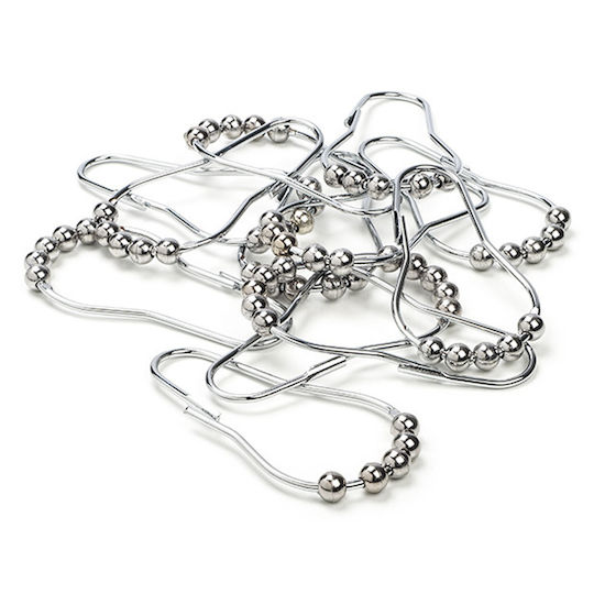 Кукички За Бански Завеси Differnz Anello Металически 12 Бройки Chromium 32.000.00