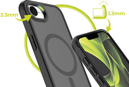 Mobile Origin Handyhülle Umschlag Rückseite Silikon 1.5mm Schwarze (iPhone 17e / 16e)