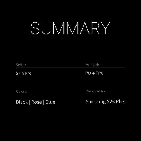 Dux Ducis Skin Pro Back Cover Silicone Magnetic Black Galaxy S26+
