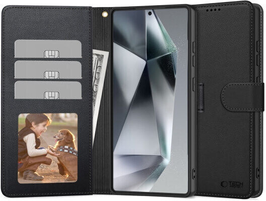 Tech-Protect Wallet Δερματίνης / Σιλικόνης Μαύρο (Galaxy Z Fold8 Ultra)