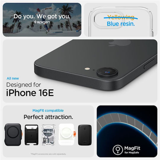 Spigen Crystal Flex (MagFit) Back Cover Silicon Transparent (iPhone 17e / 16e)