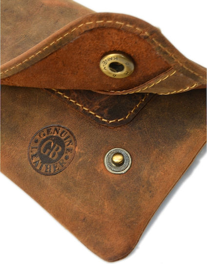 Greenburry Pungă Pentru Tutun Din Piele Cu Buton 15x9cm Vintage Greenburry