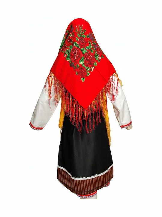 Traditional Costume of Eastern Romylia Kavakli Thrace with 2 Rows Necklace